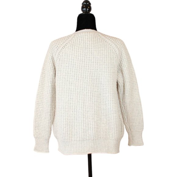 Wilfred Free Waffle Knit Cardigan Alpaca Medium Zipper Front Long Sleeves CA287 - Picture 4 of 9